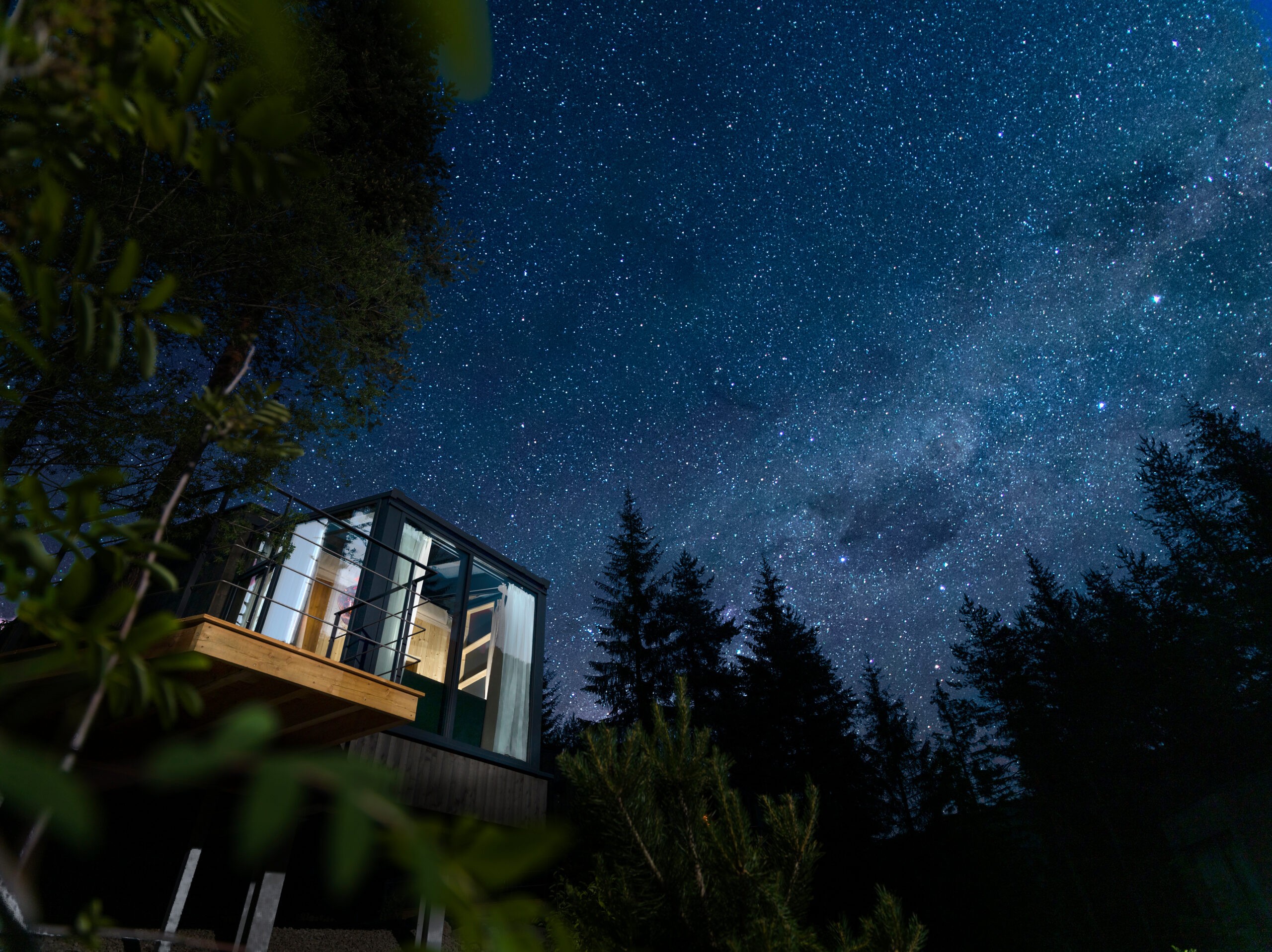 Nachthimmel über dem Chalet-Dorf © Martin Lugger