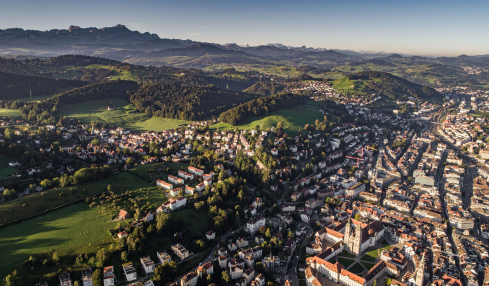 Luftaufnahme St.Gallen, Schweiz © Standortförderung St. Gallen