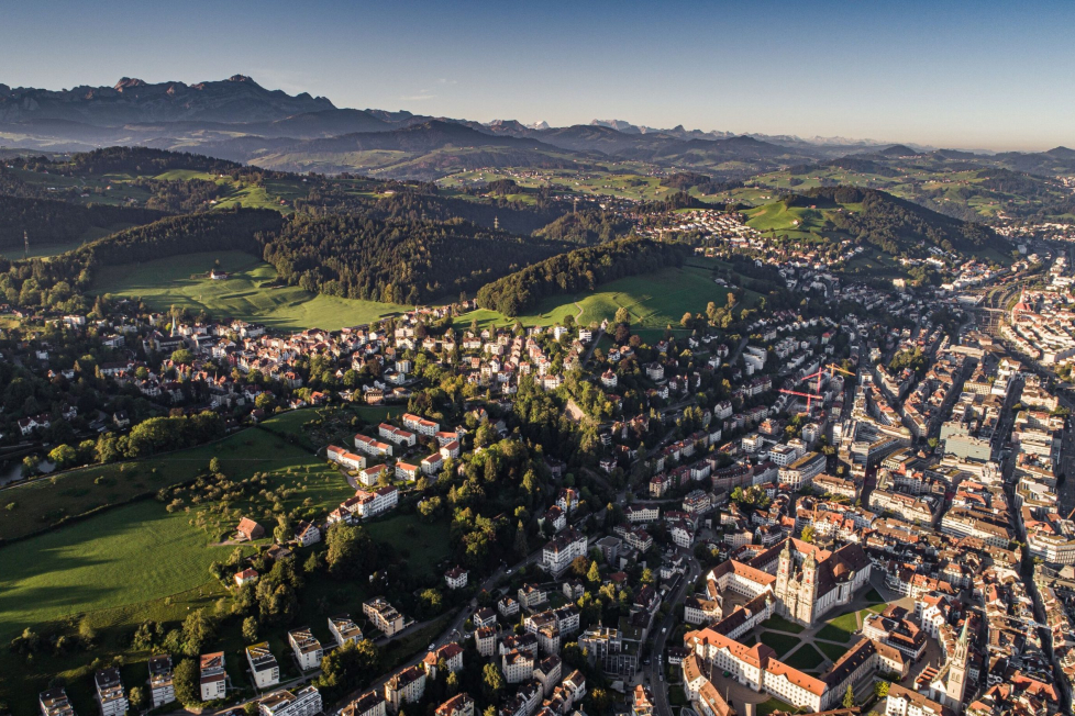 Luftaufnahme St.Gallen, Schweiz © Standortförderung St. Gallen