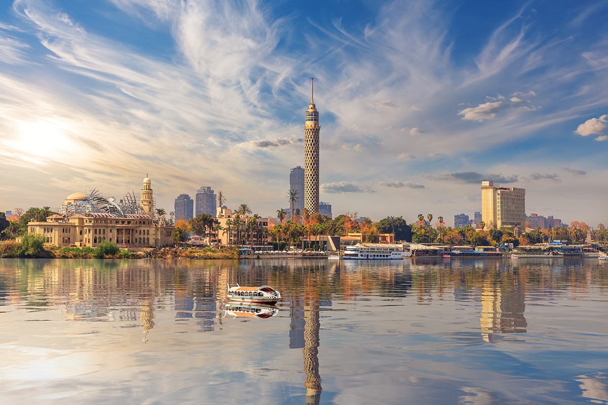 Downtown Kairo am Nil in Ägypten