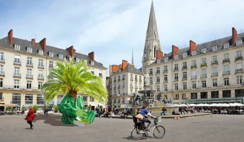 Kunst in der Stadt Nantes: «L’enfant Hybridus».