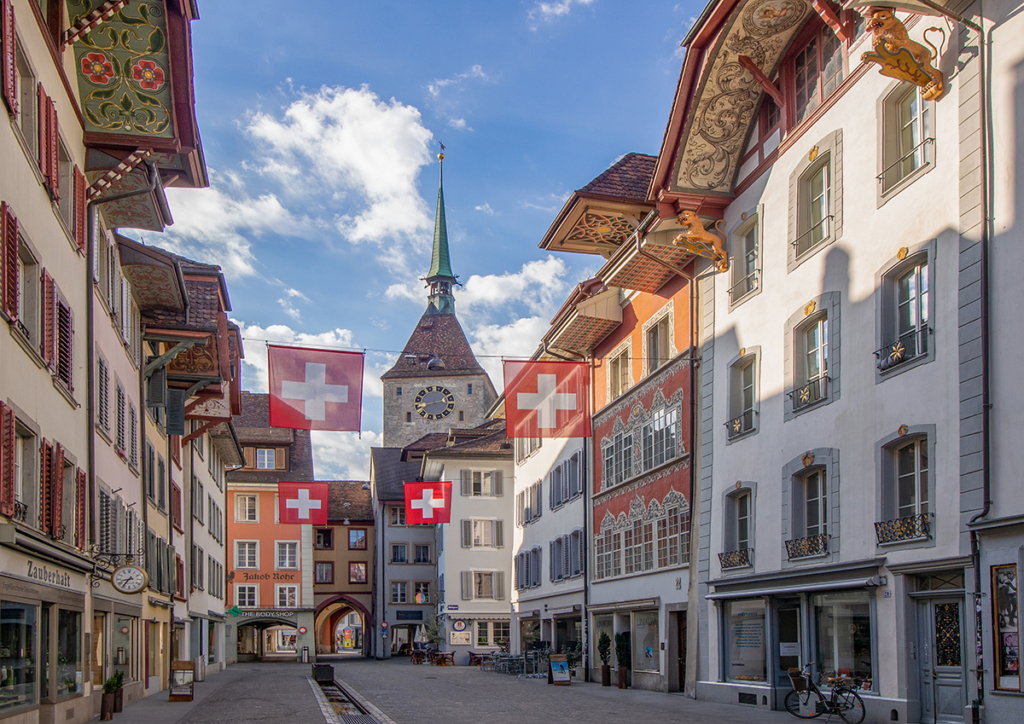 Aarau im Kanton Aargau ist auch als «Stadt der schönen Giebel» bekannt.