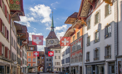 Aarau im Kanton Aargau ist auch als «Stadt der schönen Giebel» bekannt.