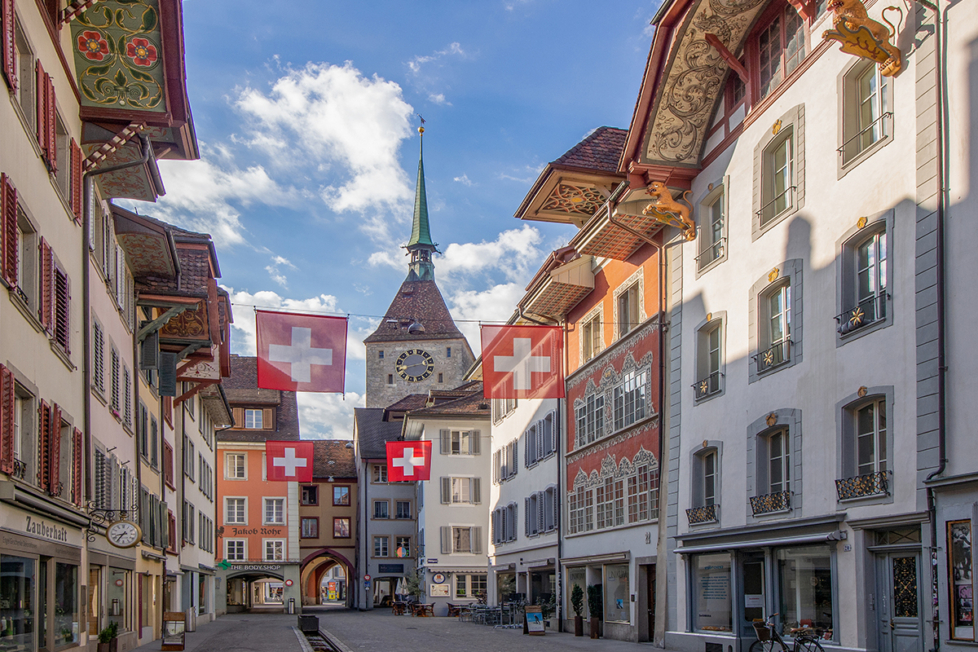 Aarau im Kanton Aargau ist auch als «Stadt der schönen Giebel» bekannt.