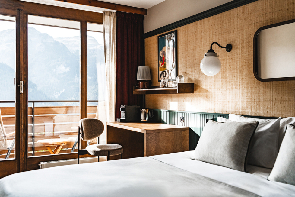 Mit Bergblick: einer der Classic-Rooms im Hotel Braunbär