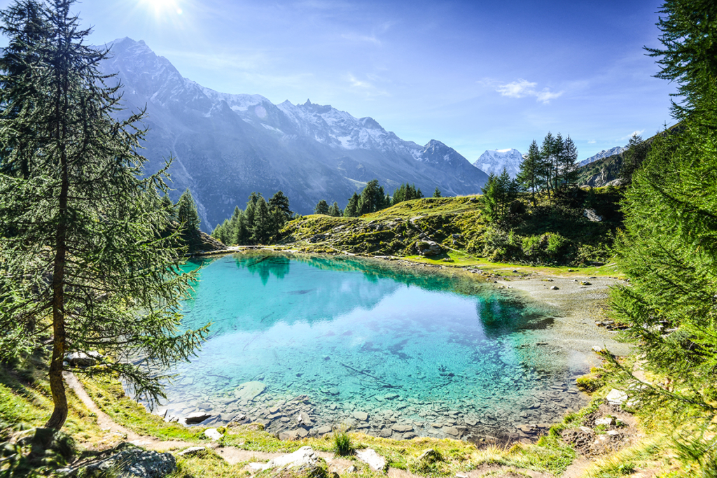 Der See Arolla im Val d’Hérens.