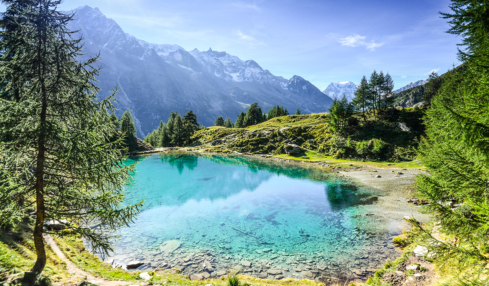 Der See Arolla im Val d’Hérens.