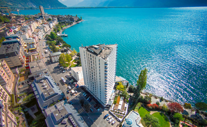 Das MONA Montreux von oben.
