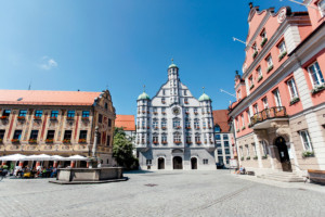 Der Marktplatz ist das Herz von Memmingen