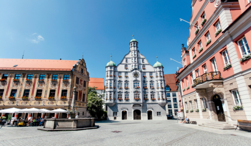Der Marktplatz ist das Herz von Memmingen