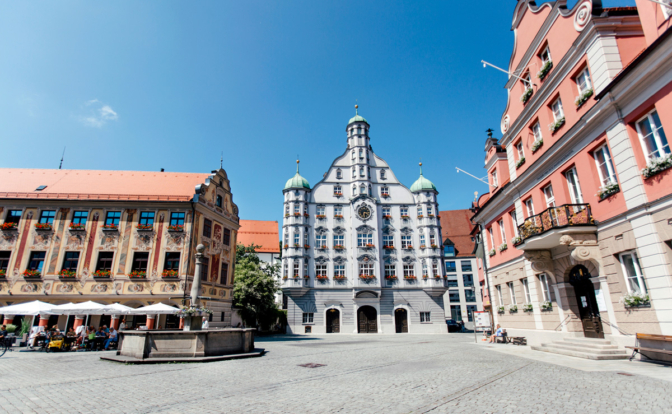 Der Marktplatz ist das Herz von Memmingen